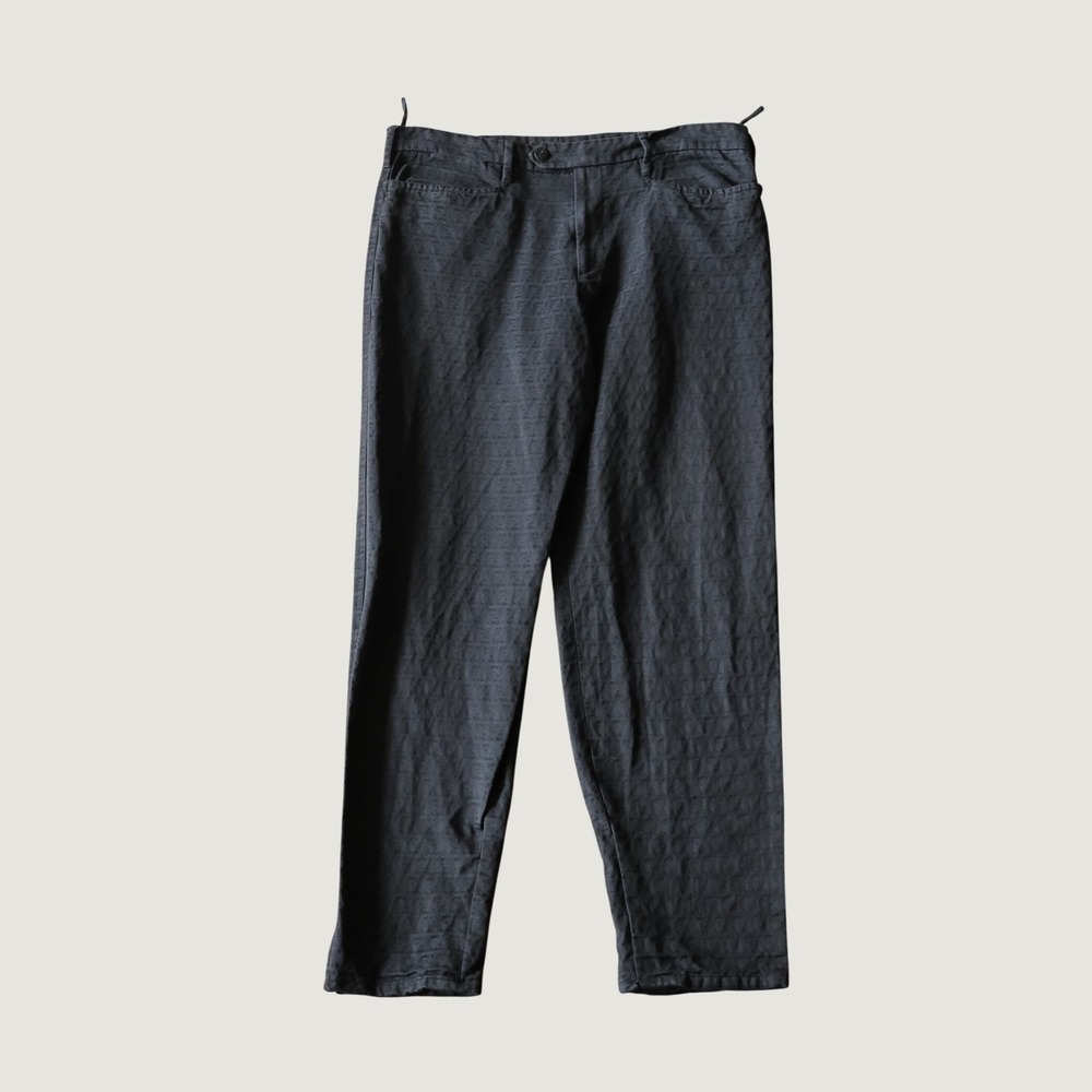 Fendi Zucca Monogram Pants Mens Black Logo Vintage Y2K 50 Trousers